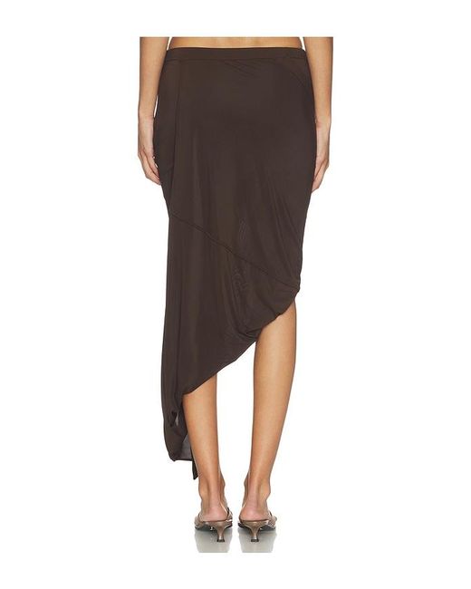 Helmut Lang Black Twist Drape Skirt