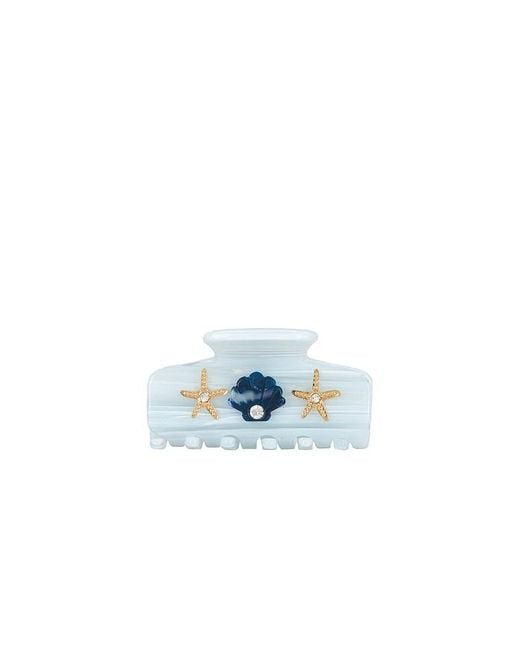 Lele Sadoughi Blue Mini Sea Shell Claw Clip