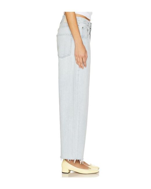 Citizens of Humanity White Ayla Undone Hem Crop Jeans