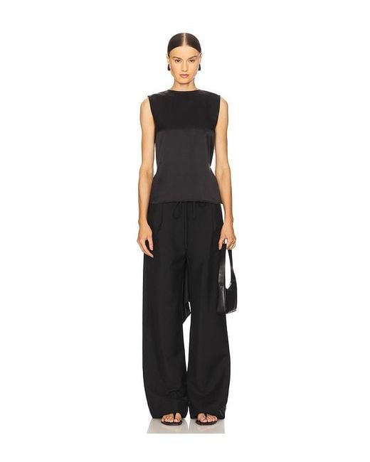 Helmut Lang Black Scarf Drape Top
