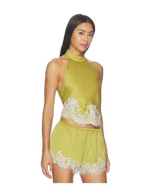 Rococo Sand Yellow Halterneck Top
