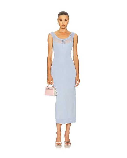 Helsa White Brie Midi Dress
