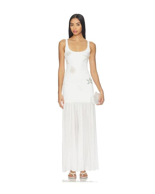 Leslie Amon White Flow Maxi Dress