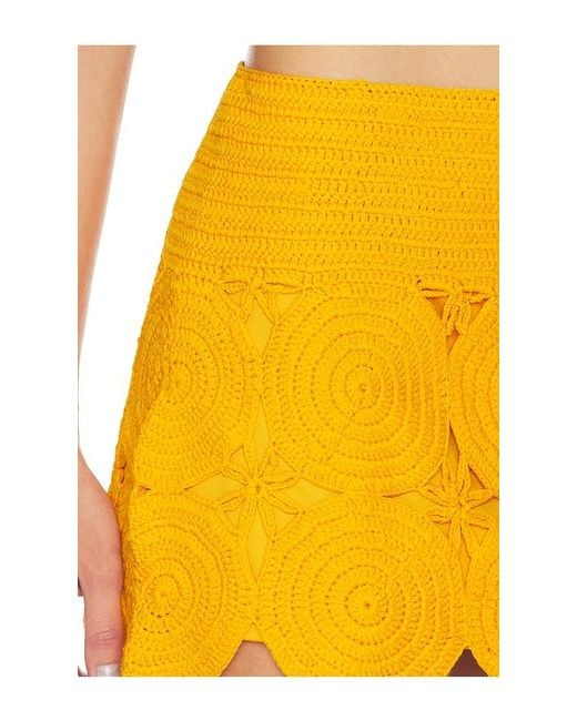 Simon Miller Yellow Beep Beep Mini Skirt