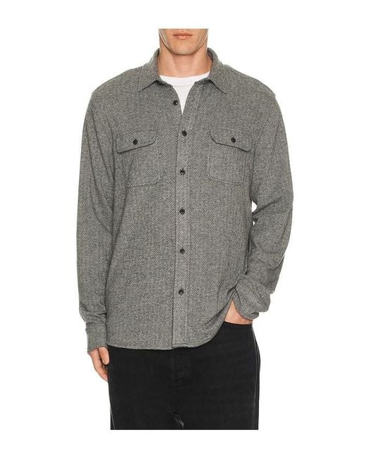 Faherty Brand Gray Legend Sweater Shirt for men