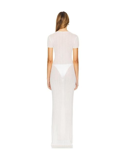 Lovers + Friends White Aprile Sheer Maxi Dress