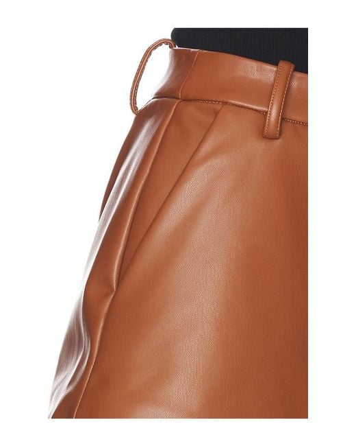 Lovers + Friends Brown Gemma Faux Leather Short