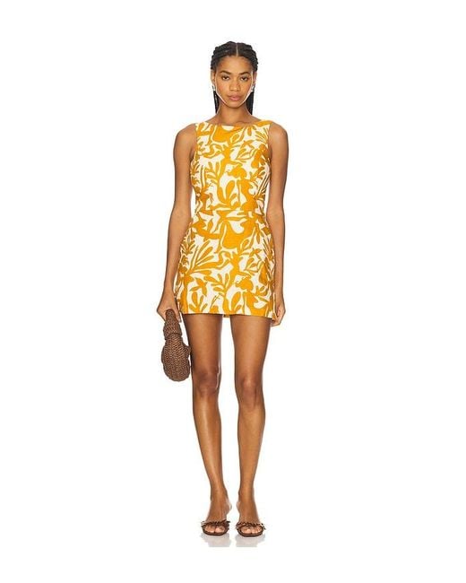 Amanda Uprichard Yellow Avellina Skort Romper