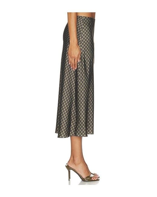 Vince Gray Plaid Ombre Slip Skirt With Lingerie Elastic