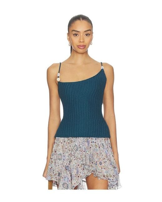 SNDY'S Blue Desi Open Back Top