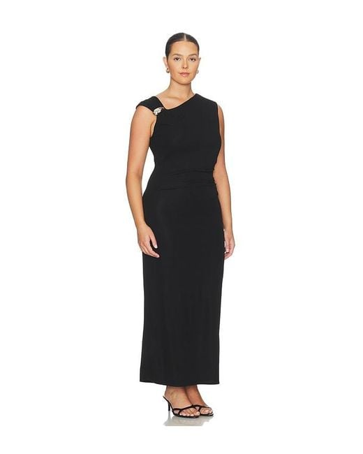 L'academie Black Maeko Midi Dress