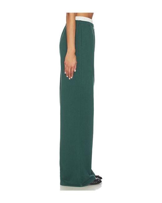 Gold Hinge Green Wide Leg Sweatpant