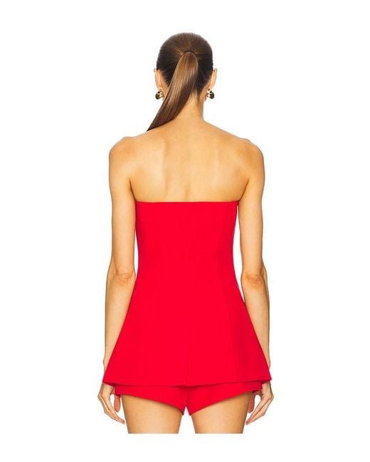 Line & Dot Red Dariel Top