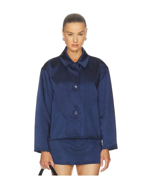 RENGGLI Blue Satin Jacket