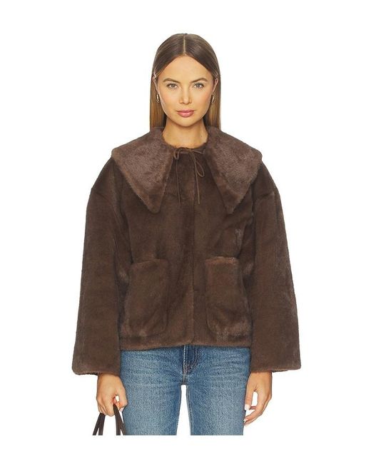 By Malene Birger Brown Jacquie Fake Fur Jacket