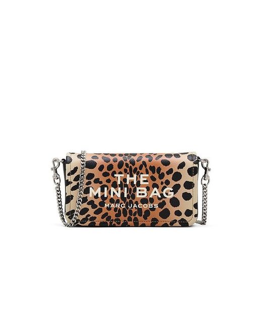 Marc Jacobs White The Cheetah Leather Chain Mini Bag