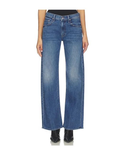 Mother Blue The Mid Rise Lasso Sneak Jeans