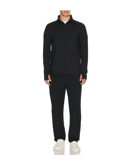 Beyond Yoga Black Warm Up Quarter Zip Pullover for men