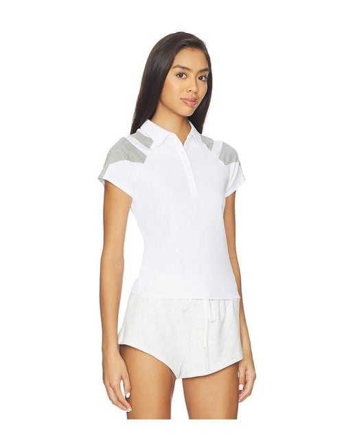 Page Polo Top En Color Blanco Talla (También En M, S, Xl, Xs) Miaou de color White