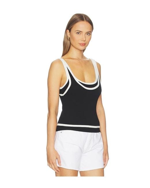 Hudson Black Layered Tank Top