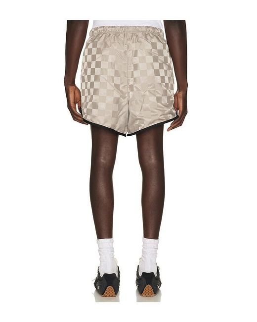 Fear Of God Natural Checkered Gym Short for men