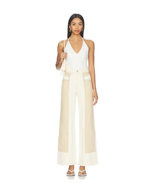 Veronica Beard White Taylor Wide Leg Jeans