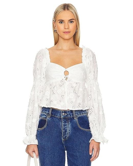 Astr White Barstow Top