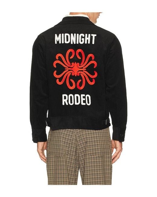 MIDNIGHT RODEO Black Cord Club Jacket for men