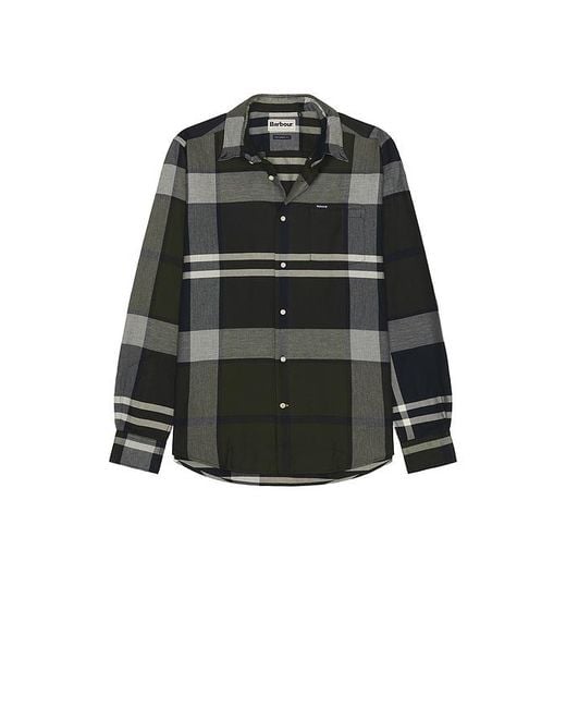 Barbour Black Dunoon Tartan Tailored Shirt for men