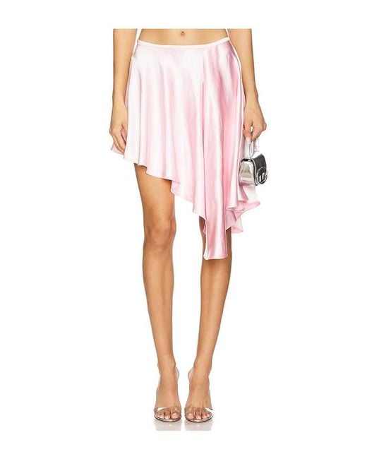 Bardot Red Andreama Asymmetric Skirt