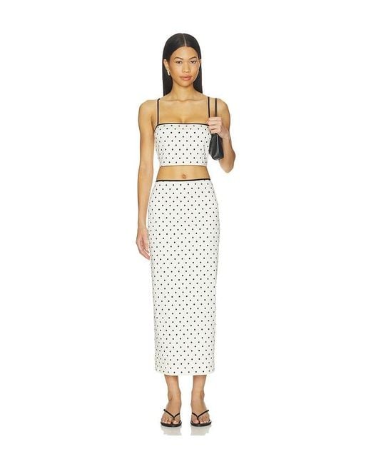 Tularosa White Elowen Midi Skirt