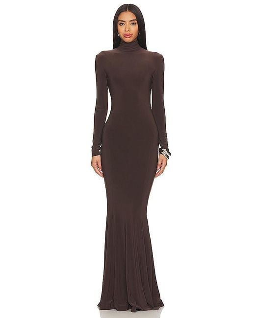 Norma Kamali Brown X Revolve Fishtail Gown