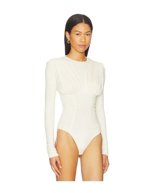 Agolde White Abbi Bodysuit
