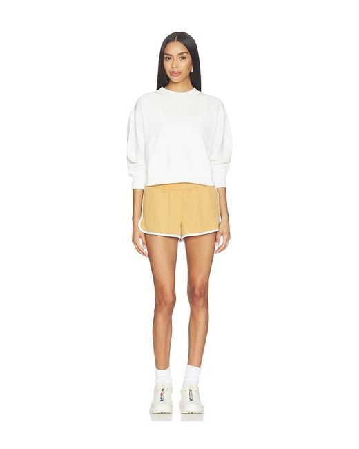 Varley White Tasmin Cropped Sweater