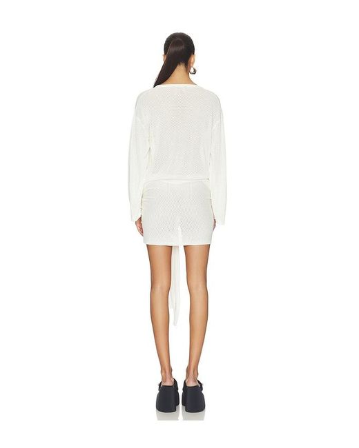 The Attico White V Neck Mini Dress