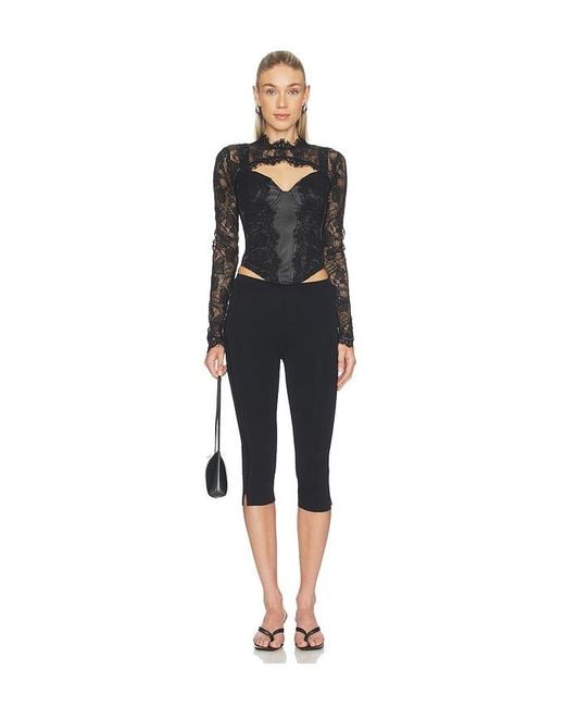 OW Collection Black Brisa Corset Top