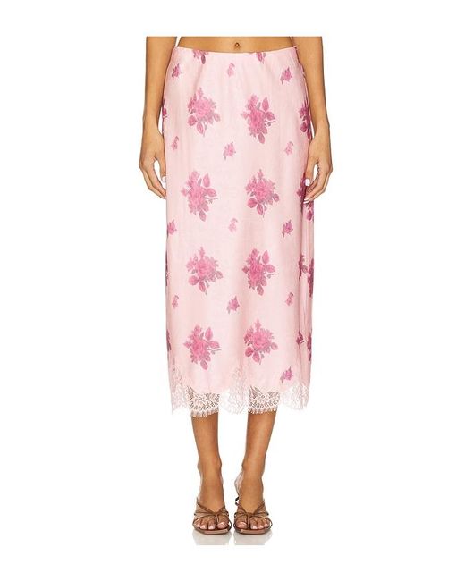 LoveShackFancy Pink Malina Skirt