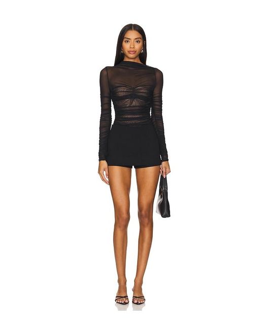 Nbd Black Twill Overlay Skort
