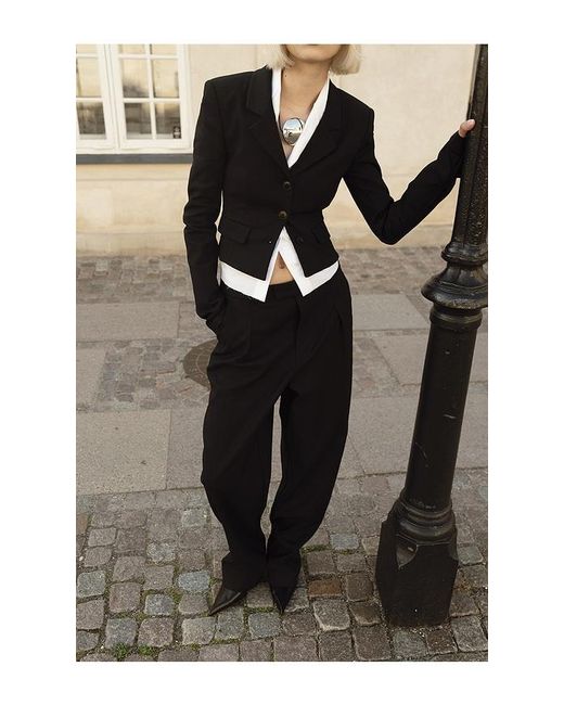 Helsa Black The Barrel Pant