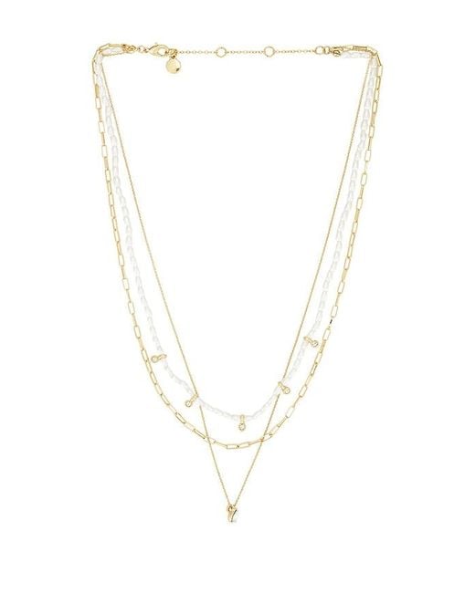 BaubleBar White Layered Pearl Necklace