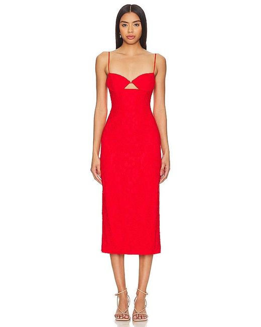 Bardot Red Ivanna Midi Dress