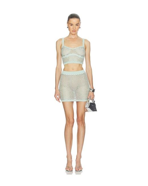 Fleur du Mal Multicolor Spotlight Mini Skirt