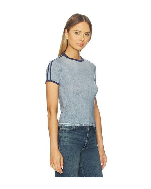 Rag & Bone Blue Miramar Track Baby Tee