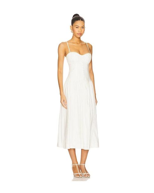 MAJORELLE White Sky Midi Dress