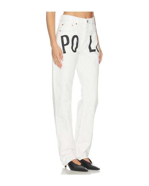 Polo Ralph Lauren White Rigid Denim Standard Straight Pants