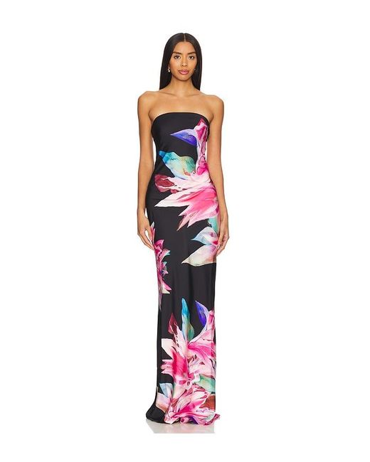 Rococo Sand Red Strapless Maxi Dress
