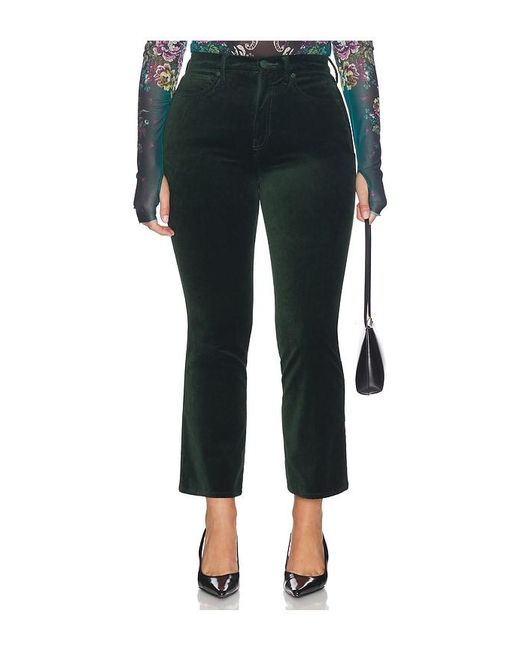 GOOD AMERICAN Black Velvet Good High Rise Kick Flare Pants