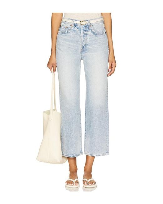 Pistola Blue Cassie High Rise Crop Straight