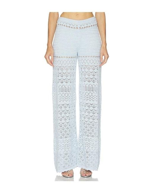 retroféte Blue Ornelie Crochet Pant