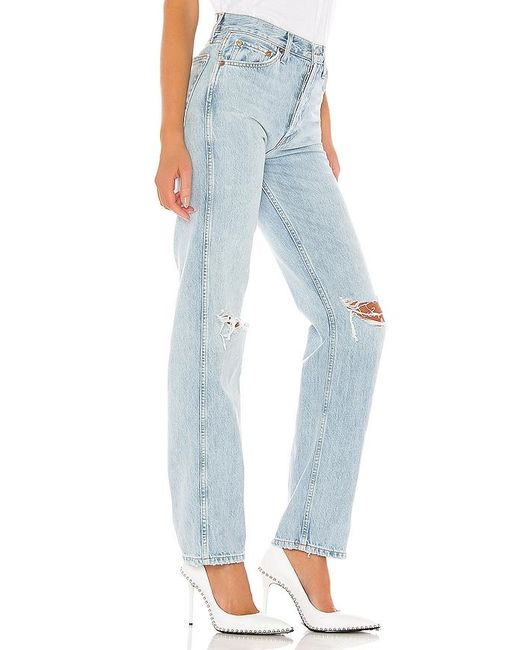 Re/done Blue Originals High Rise Loose Jeans